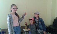 O štai ir mergaičių spagečių bokštas!